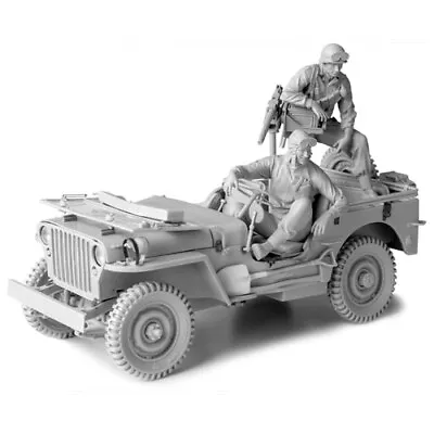 SOL Model 1/16 WWII US 1/4 Ton 4X4 Truck Resin Kit With Driver & Gunner • $458.95