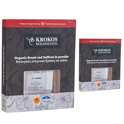 2 Pack Natural Bio Organic Greek Red Saffron Powder • £56.26