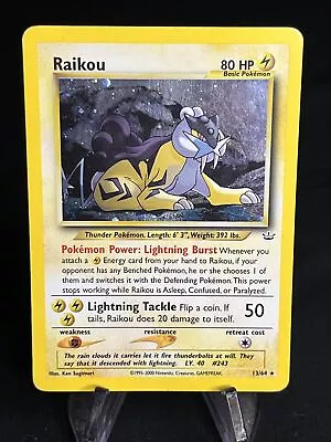 Raikou - 13/64 - Pokemon Neo Revelation Unlimited Holo Rare Card WOTC LP • $49.99