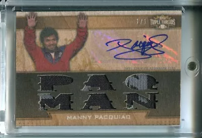 2011 Topps Triple Threads Relic Auto Wood #TTAR196 Manny Pacquiao 1/1 • $1