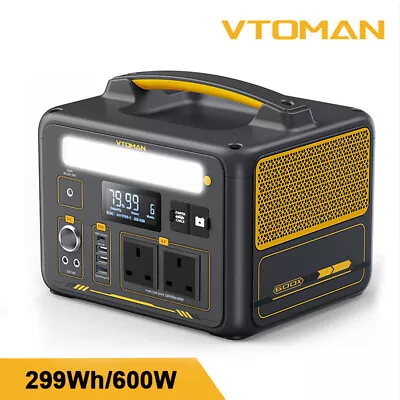 VTOMAN Jump 600X Portable Power Station 600W 299Wh Solar Generator LiFePO4 UK • £197.99