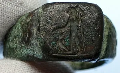 400-200BC Ancient Roman Christian ZEUS SCEPTER Old RING Jewelry Artifact I108381 • $1123.65