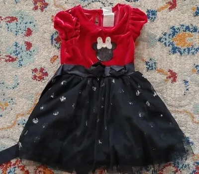 Disney Toddler Girls Minnie Mouse Plush/ Tulle Dress. Size 2T.... • $10