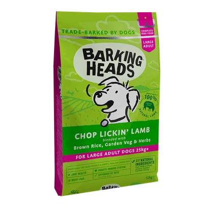 £117.98 • Buy Barking Heads Large Breed Chop Lickin’ Lamb Dry Dog Food - 18kg