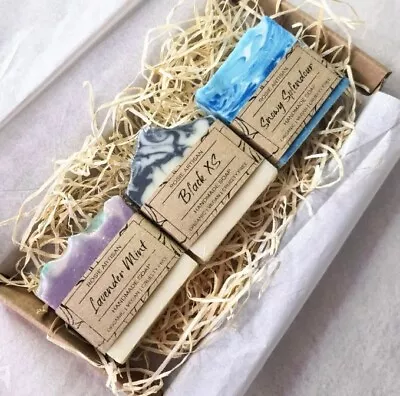 Handmade Soaps Gift Set Natural   SLS Free Veganeczema • £11.50