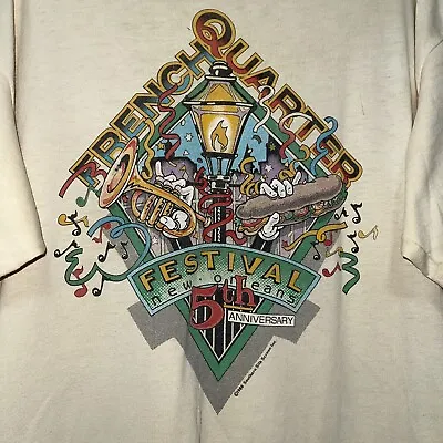 Vintage 1988 New Orleans French Quarter T Shirt Single Stitch Mens Size Xl E1950 • $20.48