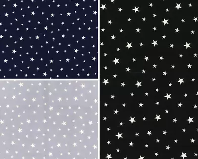 100% Cotton Poplin Star Printed Dress Fabric Material 110 Cm 3 Colourways • £1.50