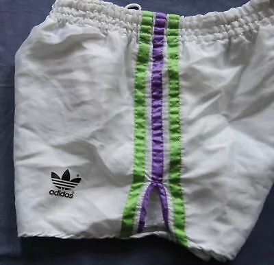 ADIDAS SHORTS Shiny Sprinter Nylon Shiny Silky D5 Retro Vintage Sports Pants Gay • $270.88