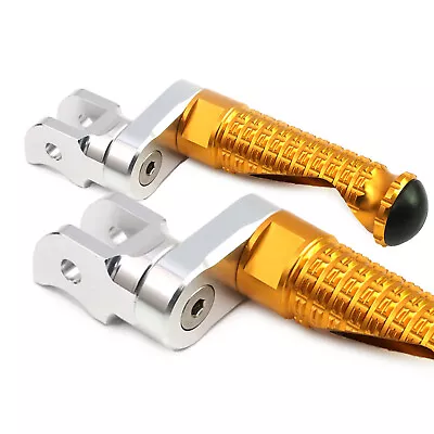 Gold Front Foot Pegs MPRO 25mm Extension For Suzuki GSX-R 750 00 01 02 03 • $57.84