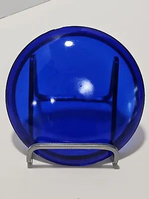 Vtg.  Glass Railroad Signal Lamp/Lantern Cobolt Blue Glass Lens 4 3/4  Diameter • $19.99