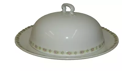 $24.99 • Buy Vintage Weimar Germany - Covered Cheese Keeper Butter Dish - Ring Pink Roses