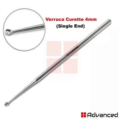 Surgical Verruca Dermal Curette 4mm Ear Cleaner Podiatry Orthopedic Instruments  • $6.30