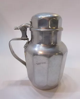 Old 1950's Mirro USA Aluminum Spring Hinged Flip Top Vintage Cream Syrup Pitcher • $25