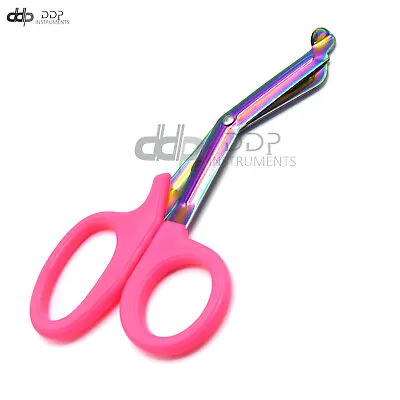 Pink Handle Rainbow/Multi Blade Tactical Medical Shears Emt Scissors 7.5   • $7.60
