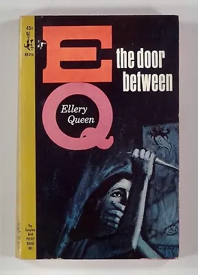 1964 Ellery Queen THE DOOR BETWEEN Pocket Books Pb #45014 Mid-century Mystery • $8.01