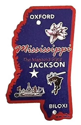 Mississippi The Magnolia State Foil Fridge Magnet • $6.49