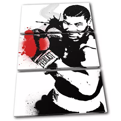 Mike Tyson Grunge Abstract Sports TREBLE CANVAS WALL ART Picture Print VA • $129.99