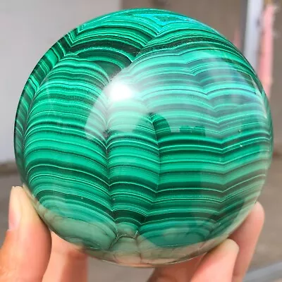 1295g Top Natural Malachite Quartz Crystal Sphere Gemstone Reiki Healing Q469 • $20.97