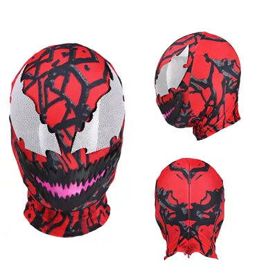 Red Carnage Venom Mask Spider-Man Full Mask Cosplay Costume Spiderman Halloween • $21.99