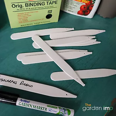 £3.59 • Buy 50 6  Plant Labels &/or Marker Pen Fine Tip White Plastic Garden Tag Stick In ID