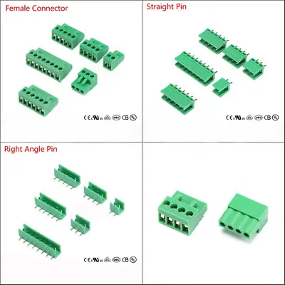 $1.25 • Buy HT396 3.96mm Female/Straight/Right Angle Pin PCB Terminal Block Screw Connector 