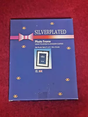 MiL London Silver Plated Photo Frame 4  X 6  / 10cm X 15cm. New In Box. • £4