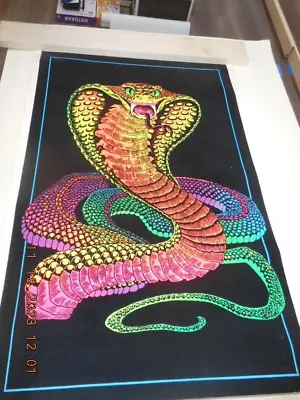 Cobra Vintage 1972 Flocked Blacklight Headshop Poster Aa Sales Nice Pp457 Rare • $111.09