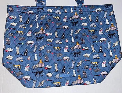 NWT Vera Bradley Grand Tote Bag Purse Cats Meow Kittens XL • $74.99