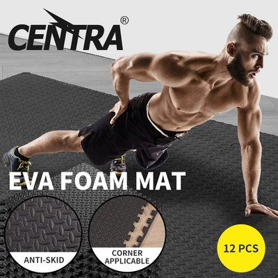 $36.99 • Buy Centra 12PCS EVA Foam Mat Gym Floor Mats Interlocking Heavy Duty Baby Kids Play