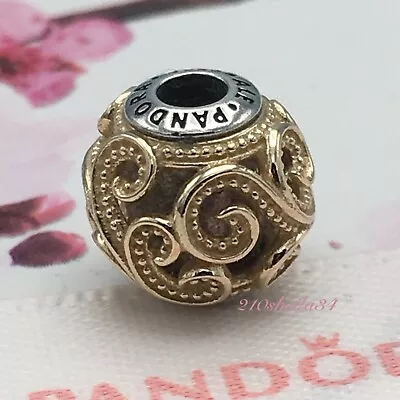 $175 • Buy Genuine Pandora 14ct Gold & S/Silver Essence 'Creativity' Charm 796050, BrandNew