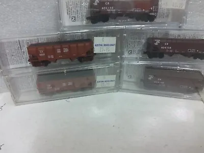 N Scale Micro Trains 33 Twin Bay Hoppers  Cent Vermont Conrail  X 5 • $119.39