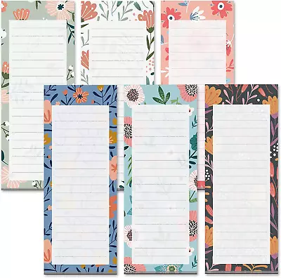 Grocery List Magnet Pad Fridge 6-Pack Magnetic Note Pads Lists 60 Sheets Per • $12.52