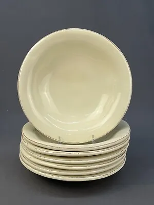 7 Vietri CREMA Individual 8 3/4  Rimmed Pasta Bowls: MINT • $249.99