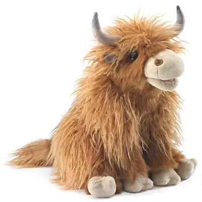 Folkmanis Highland Cow Hand Puppet Brown • $58.49