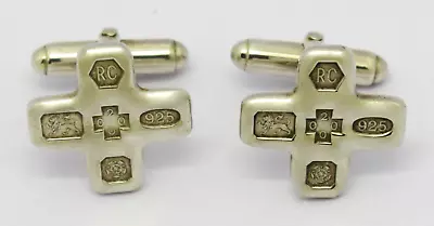 £24.99 • Buy Lovely Novelty Millennium Solid Sterling Silver Cufflinks Hm 2000 - Great Gift!