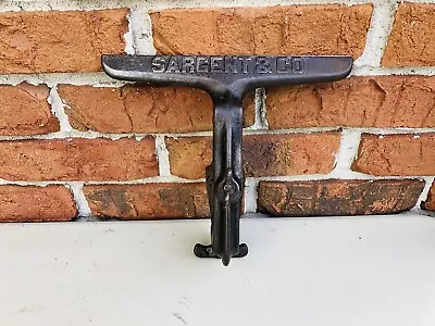 Vintage Sargent Saw Sharpening Vise 9.25” Jaws Bench Mount Good Condition • $60