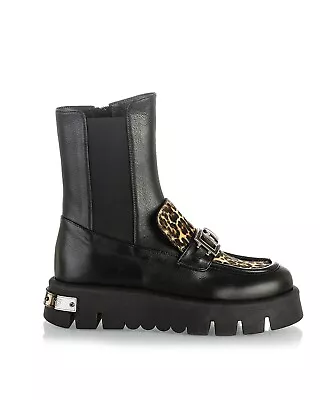 Authentic Marino Fabiani Italian Combat Boots New Collection Black • $600