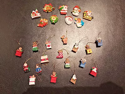 Set Of 26 Mini Christmas Ornaments ~ 9 Magnets And 17 Hanging  ~ Adorable! • $6.90