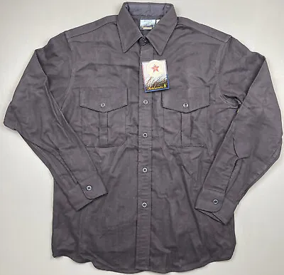 $21.89 • Buy VTG Fieldmaster Shirt Men Medium Blue Flannel Chamois Wool Long Sleeve Button Up
