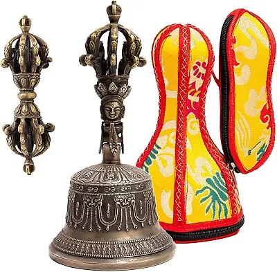 Large Tibetan Buddhist Meditation Alter Pray Bell And Dorje Set 18 Cm X 9 Cm... • $49.97