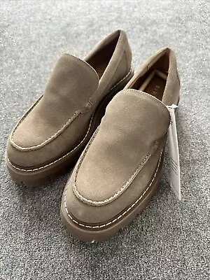 Marks And Spencer Per Una Chunky Suede Loafer Shoes Size 3 • £20
