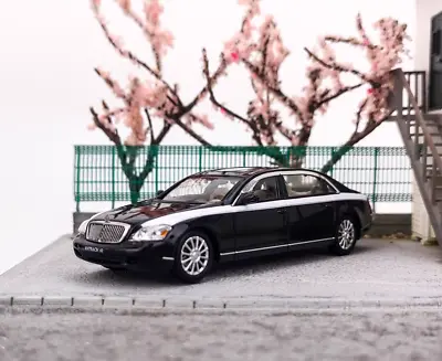 AU SH 1:64 Black 62S Maybach Luxury Sedan Model Diecast Metal Car BN • $63.79