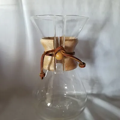 Vtg Chemex Pour Over Coffee Carafe Pyrex?glass Coffee Maker1 Qt. 2-9 Cups Mcm • $28.50