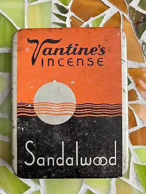Old Vintage 1930s Vantine Incense Sandalwood Art Deco Graphic Tin New York Usa • $20
