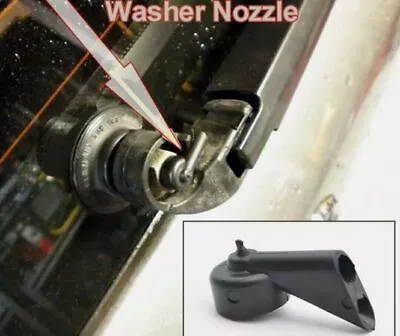 2x Rear Wiper Washer Nozzle Spray Jet Black For Audi A1 A3 A4 A6 Q7 8E9955985 UK • £6.28