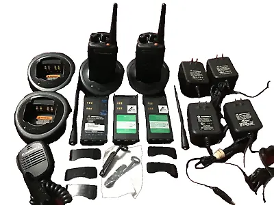 Motorola HT750 UHF 16-Channel 4-Watt Radio Complete Outfit W/ Many Extras • $135