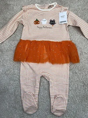 New Next Baby Girls Halloween Tutu Outfit  SleepSuit Size 6-9 Months 74 Cm 21lbs • £10