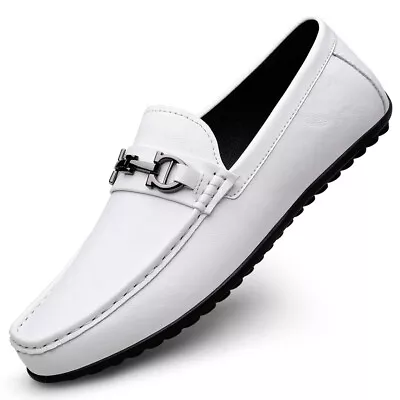 Men's Outdoor Driving Casual Shoes Moccasins Leather Loafers Slip On Size:5-10 • $45.99