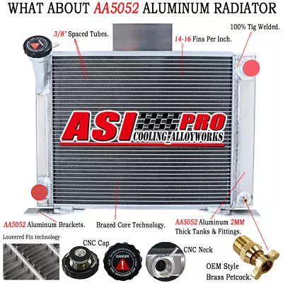 Aluminum 3 Core Radiator For 1982-1994 89 Ford Ranger V8 Engine Conversion Swap • $159