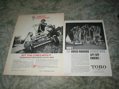 Vintage Toro Lawn Mower Ads; Lift Off Engine Key -Electric Start • $6.50